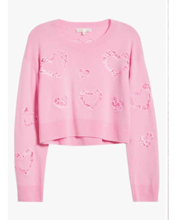 The Today Show 2025 Savannah Guthrie Pink Hearts Sweater