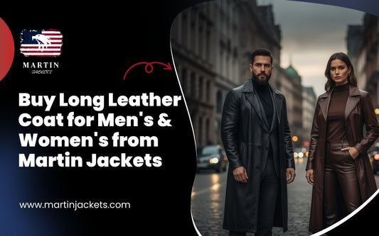 Buy Long Leather Coat for Men's & Women's from Martin Jackets.