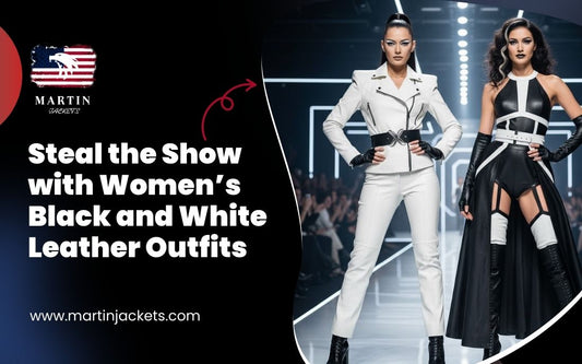 Steal the Show with Women’s Black and White Leather Outfits.