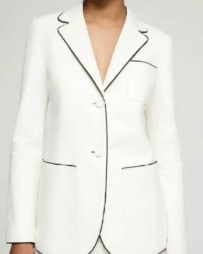 The Today Show 2025 Vanessa Prices Contrast Trim Blazer