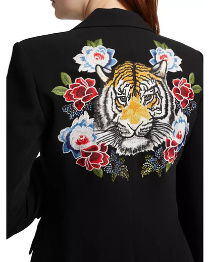 The View 2025 Joy Behar Floral Embellished Black Blazer