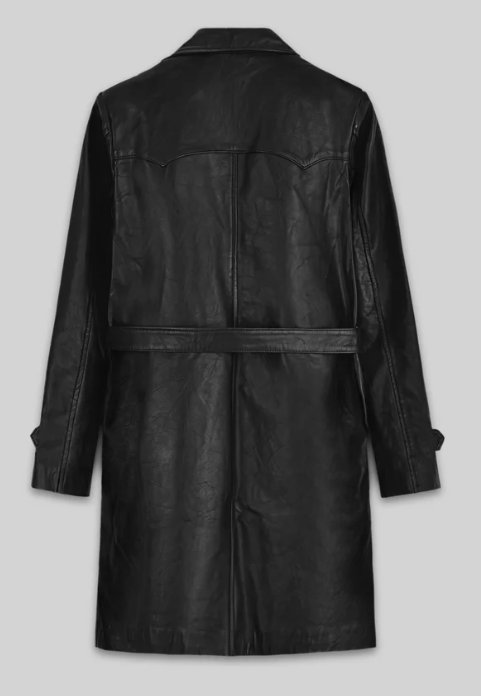 1970's Leather Trench Coat