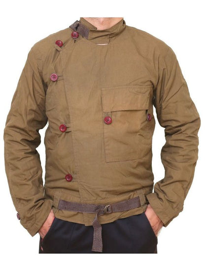 Men Brown Cotton Jacket