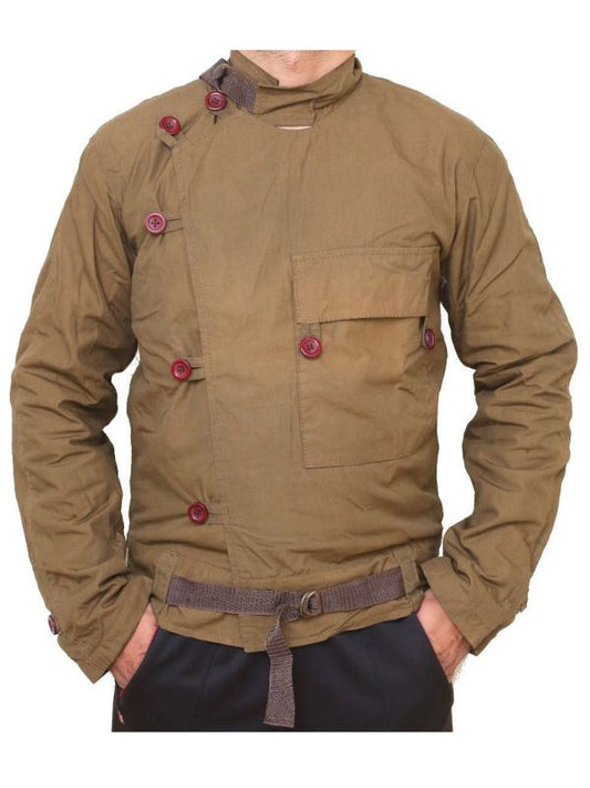 Men Brown Cotton Jacket