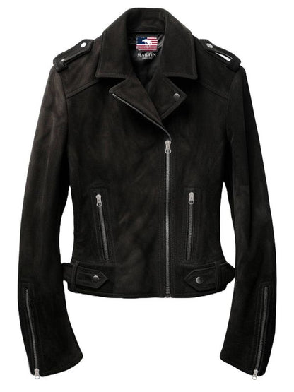 Men Black Suede Leather Jacket