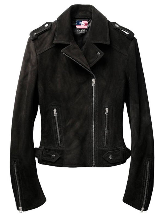 Men Black Suede Leather Jacket