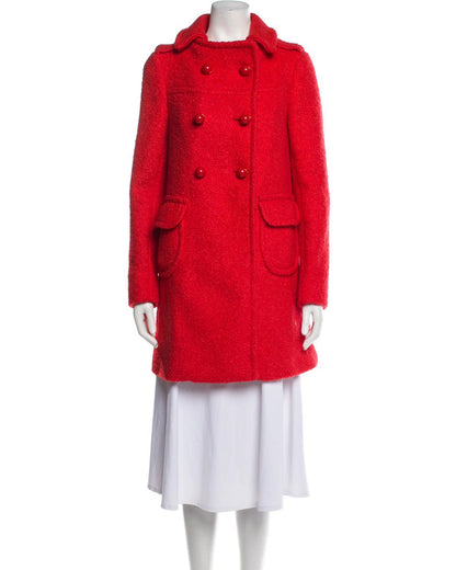The Life List 2025 Sofia Carson Red Double Breasted Peacoat