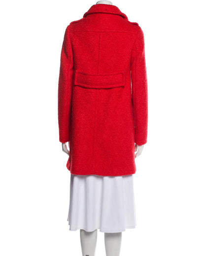 The Life List 2025 Sofia Carson Red Double Breasted Peacoat