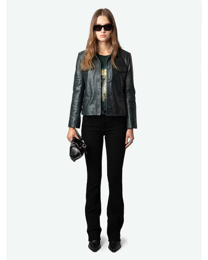 The Life List 2025 Sofia Carson Black Leather Jacket