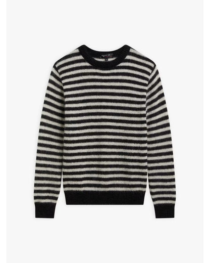 The Life List 2025 Sofia Carson Black & White Striped Sweater