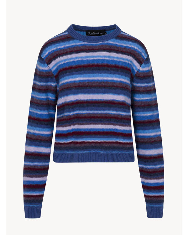 The Life List 2025 Sofia Carson Blue Striped Sweater