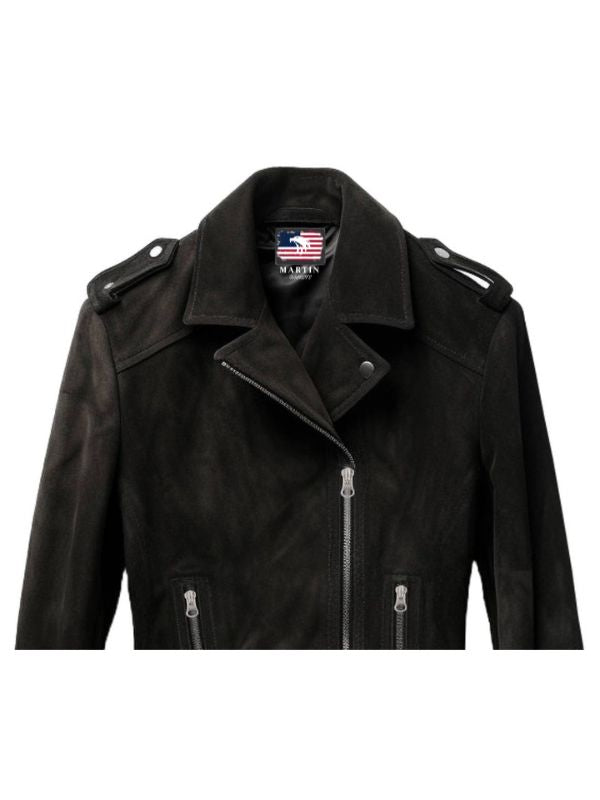Men Black Suede Leather Jacket