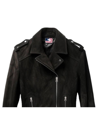Men Black Suede Leather Jacket