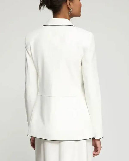 The Today Show 2025 Vanessa Prices Contrast Trim Blazer