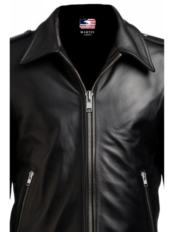 Men Vintage Black Leather Jacket - Black Leather Jacket For Men