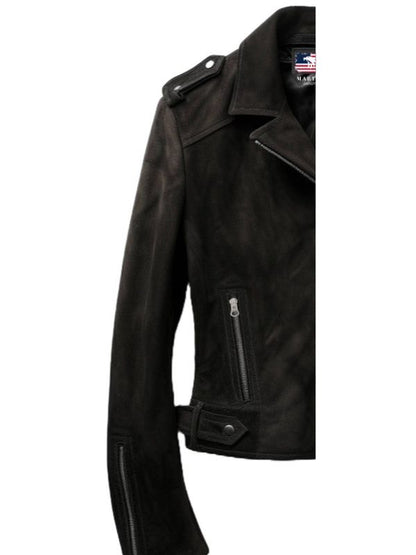Men Black Suede Leather Jacket
