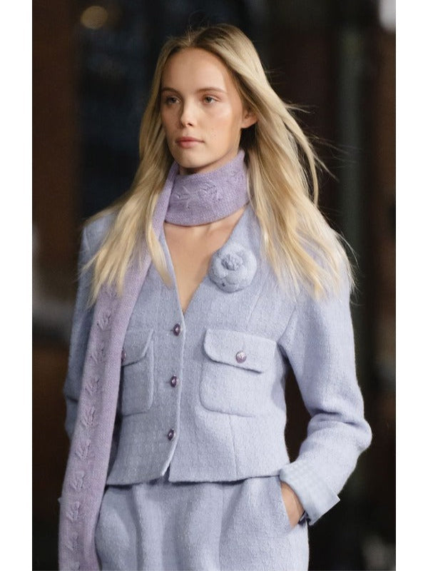 This Morning 2025 Lucy Boynton Lilac Wool Tweed Jacket