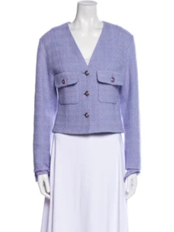 This Morning 2025 Lucy Boynton Lilac Wool Tweed Jacket