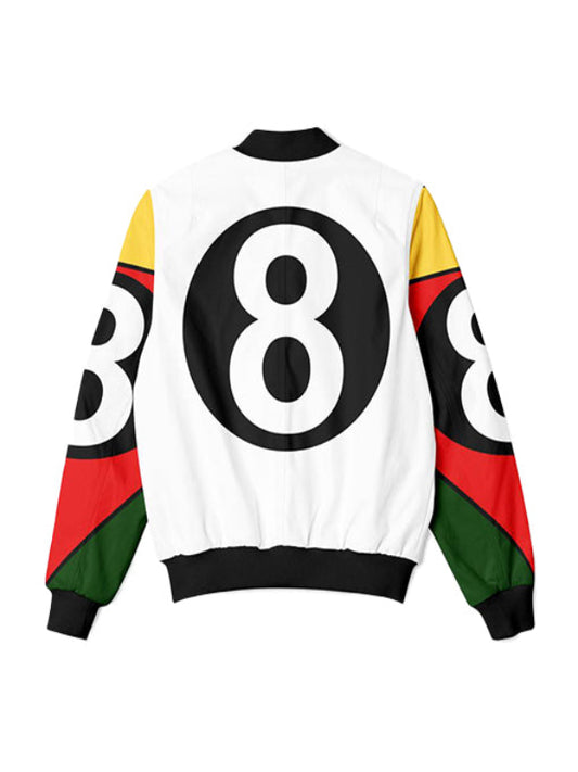 Vintage 8 Ball White Bomber Jacket
