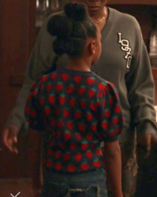 9-1-1 S08 Askyler Bell Strawberry Print Sweater