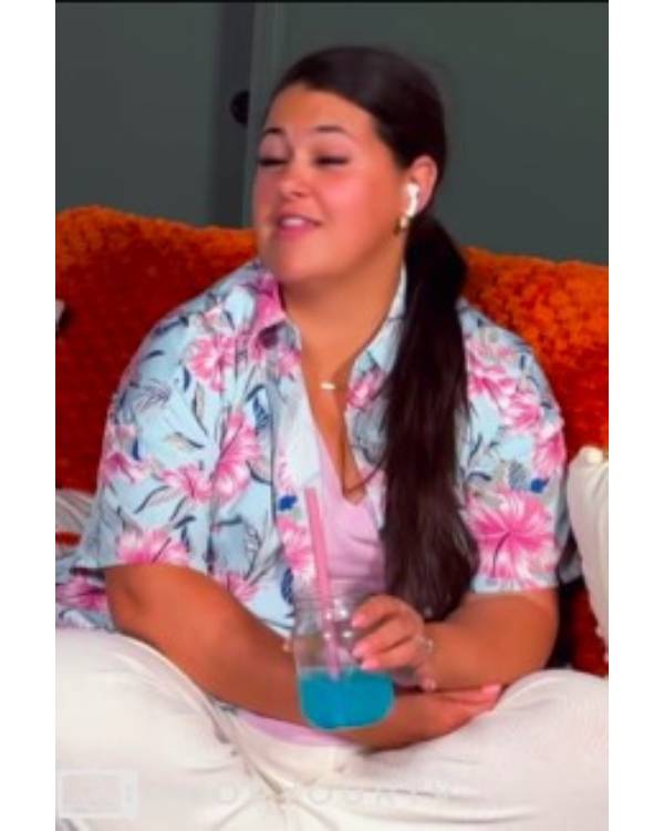 90 Day Fiance Pillow Talk Emily Blue & Pink Hawaiian Shirt