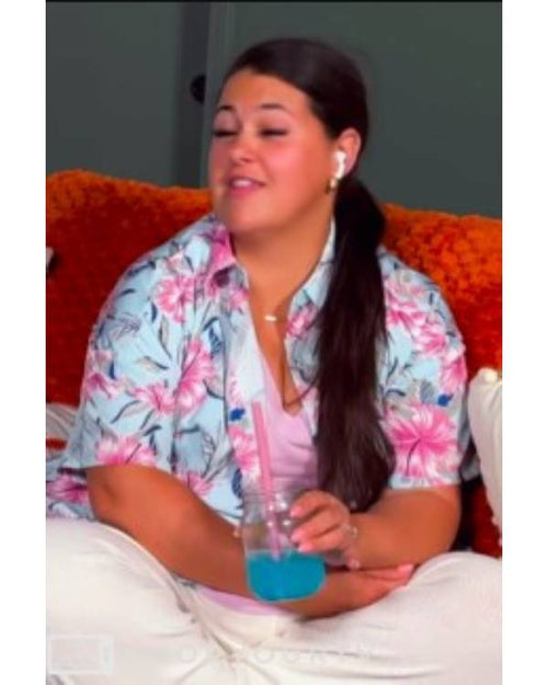 90 Day Fiance Pillow Talk Emily Blue & Pink Hawaiian Shirt