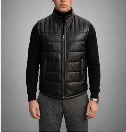 Anthony Vest Real Black Jacket For Men