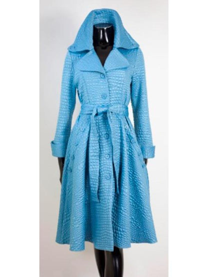 She The People 2025 Terri J. Vaughn Alligator Emboss Blue Coat