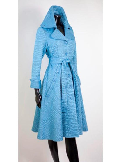 She The People 2025 Terri J. Vaughn Alligator Emboss Blue Coat