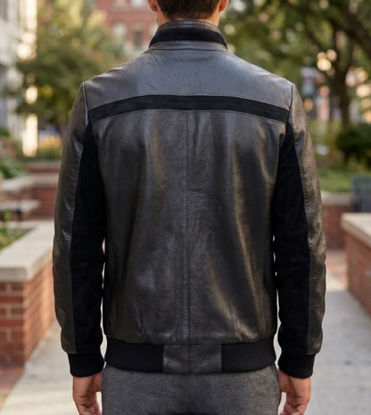 Antonio Black Suede Stylish Leather Jacket For Men