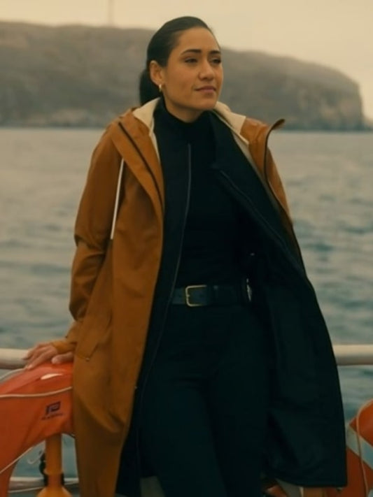 Saint-Pierre 2025 Jos‚phine Jobert Brown Hooded Coat