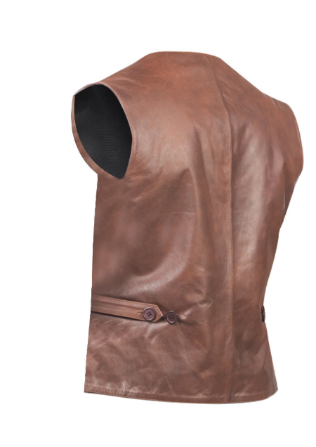 Auden Brown Leather Vest for Men
