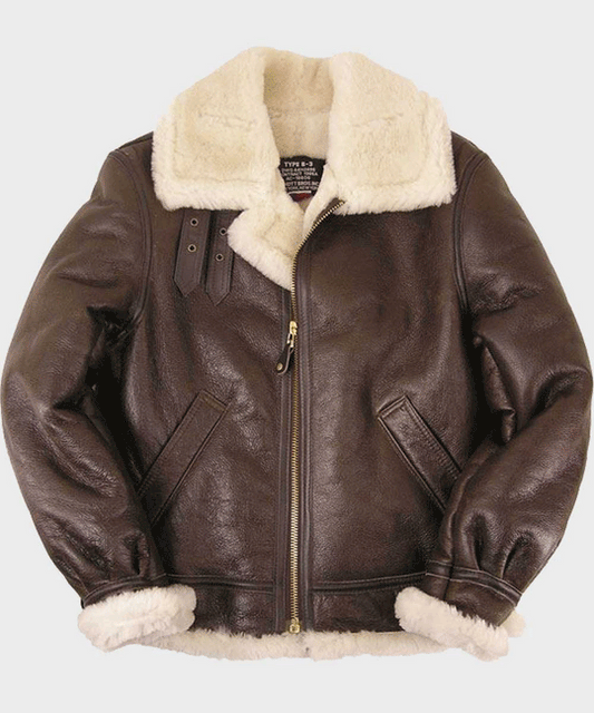 Men’s Brown B3 Sheepskin Leather Jacket