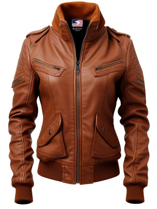 Bella Brown Vintage Leather Jacket