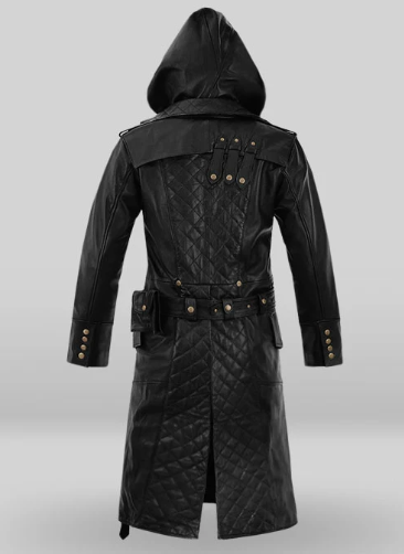 Black Assassin's Creed Jacob Frye Leather Long Coat
