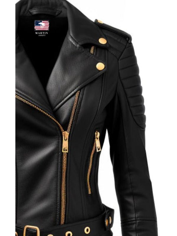 Black Leather Jacket for Women - Biker Leather Jacket