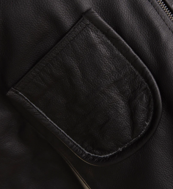Black Quilted Leather Vest for Men