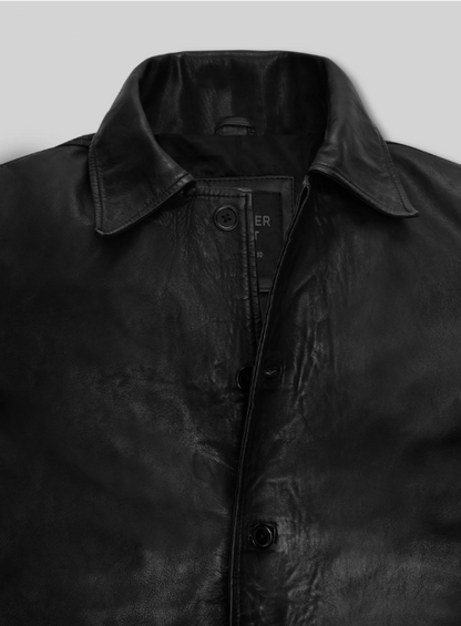 Black Washed & Wax Supernatural Dean Winchester Leather Trench Coat