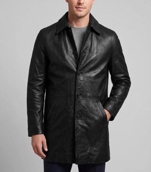 Black Washed & Wax Supernatural Dean Winchester Leather Trench Coat