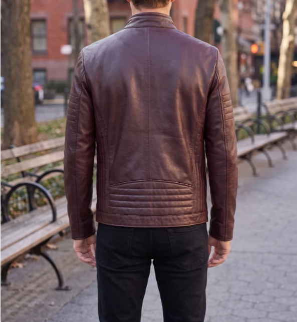 Bordeaux George Dark Brown Men's Leather Jacket