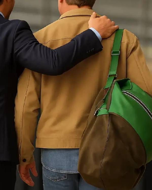 2025 Brad Pitt Suede Leather Jacket