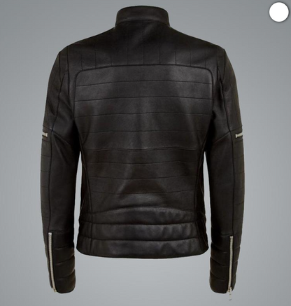 Brando Black Biker Leather Jacket