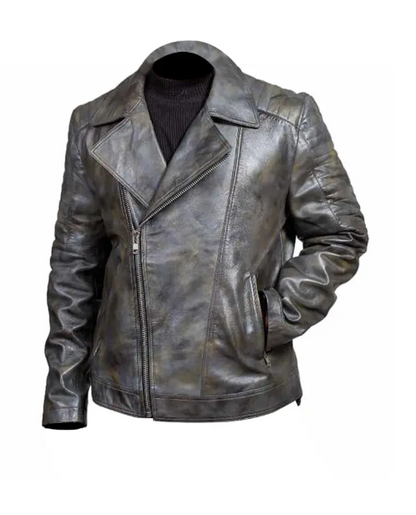 Brando Distressed Biker Leather Jacket