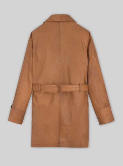 Brown Brad Pitt Legends of the Fall Leather Trench Coat