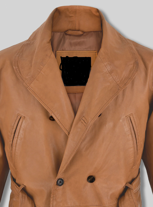Brown Brad Pitt Legends of the Fall Leather Trench Coat