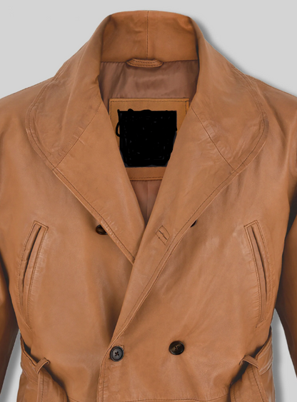 Brown Brad Pitt Legends of the Fall Leather Trench Coat