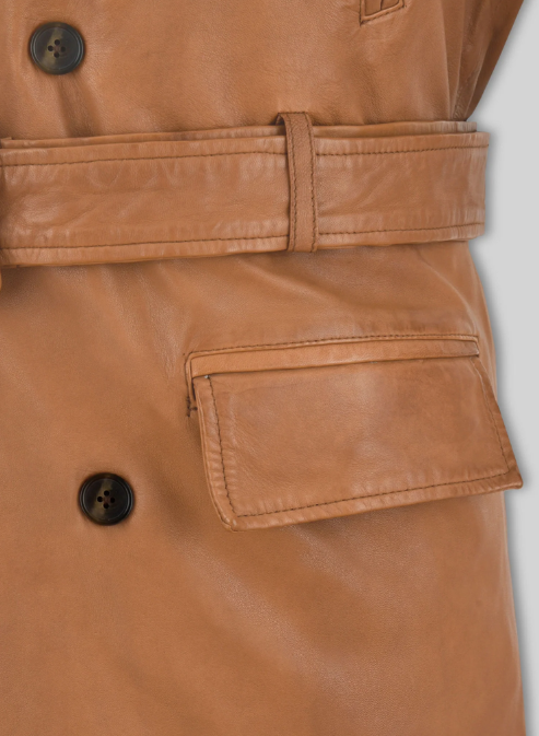Brown Brad Pitt Legends of the Fall Leather Trench Coat