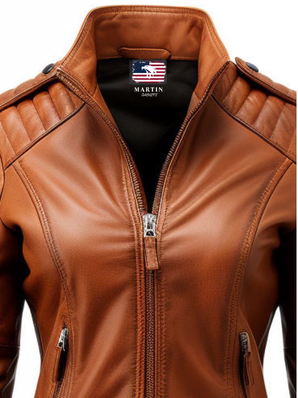 Brown Leather Jacket for Women - Designer Leather Jacket