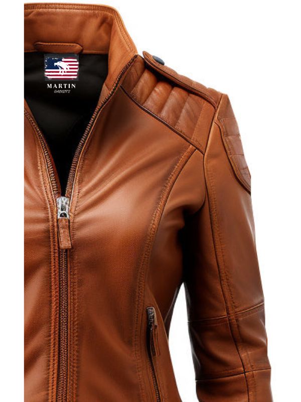 Brown Leather Jacket for Women - Designer Leather Jacket