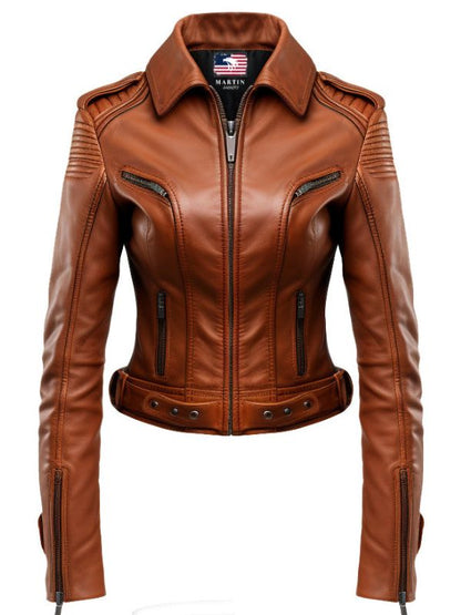 Brown Women Leather Jacket - Leather Jackets for Women